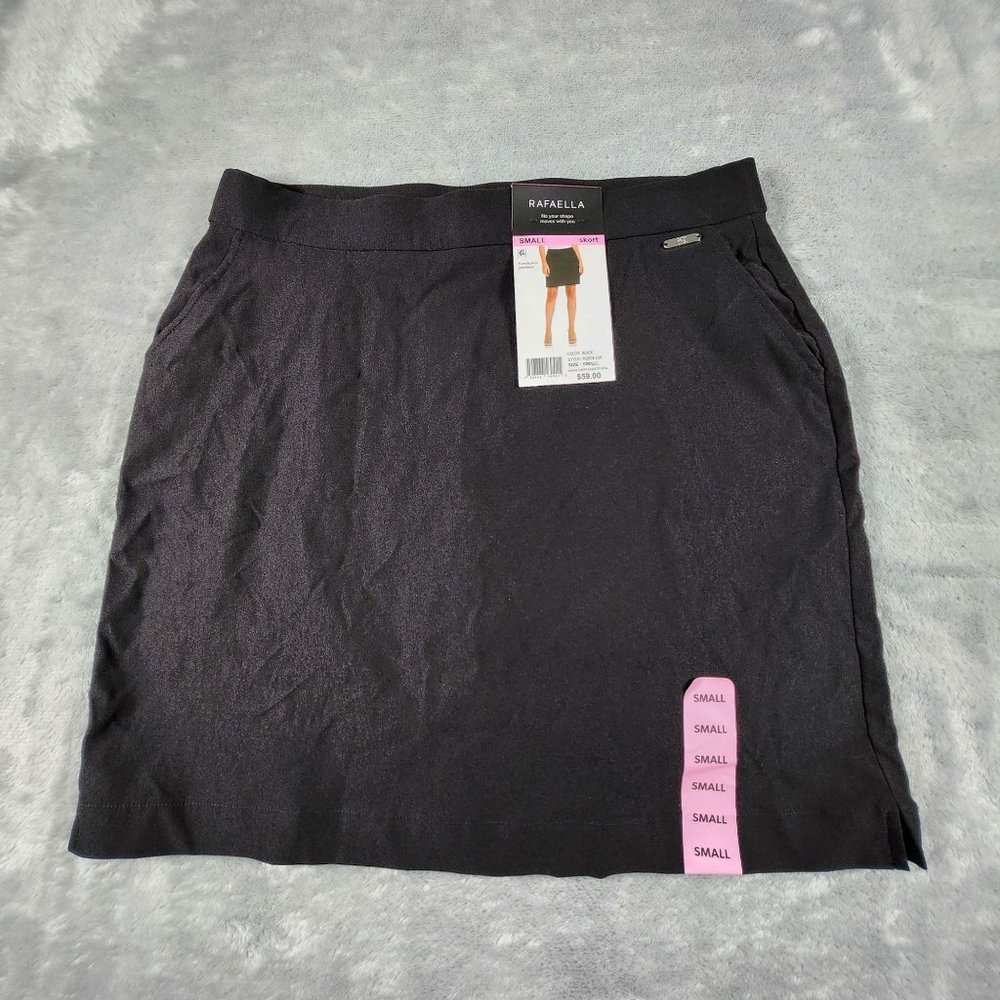 Rafaella Skort Small Black Sporty Golf Tennis Beach Resort Stretch Versatile